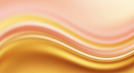 Obraz premium Golden Sunrise Gradient Flow. Soft Peach and Light Tone Abstract Background.
