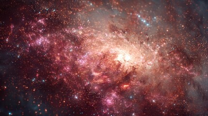 Fototapeta premium distant galaxy core, glowing energy, cosmic starfield background 