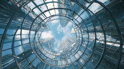 futuristic glass dome architecture, modern urban background 