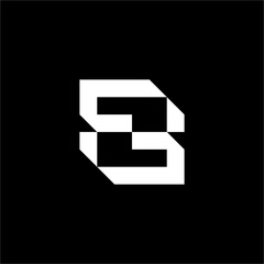 This bold, geometric "FB" or "BF" logo suggests powerful structure and flow. Ideal for architecture, professional services, or data management companies.