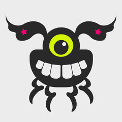 A toothy, multi-legged monster. Funny and cute monster. Flat cartoon character design. EPS-10.

Crustacean monster. Funny and cute monster. Flat cartoon character design.