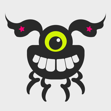 A toothy, multi-legged monster. Funny and cute monster. Flat cartoon character design. EPS-10.

Crustacean monster. Funny and cute monster. Flat cartoon character design.