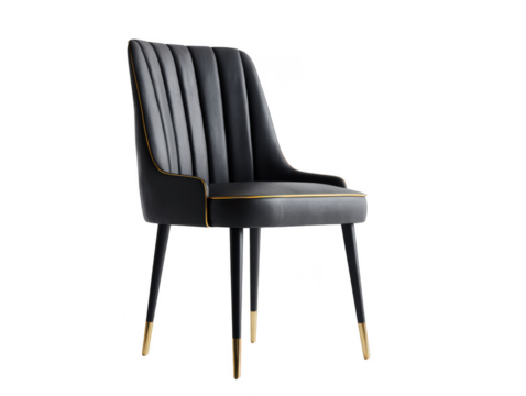 Elegant chair furniture design isolated on transparent background