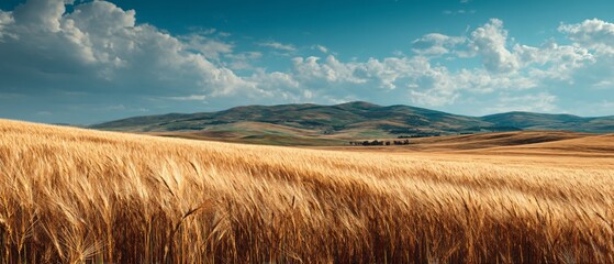 Summer Sun Over Wheat Fields
