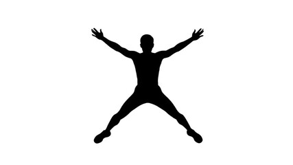 Dynamic silhouette of a man in motion, capturing the essence of athleticism and human potential, perfect for motivational projects and fitness campaigns