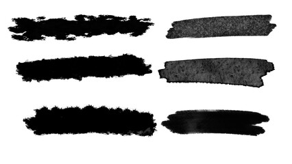 Thick Paint Brush Strokes and Grunge Texture Set