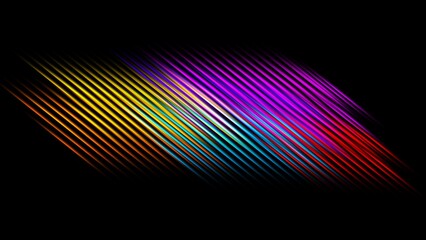 Futuristic Glowing Colorful Diagonal Lines Background