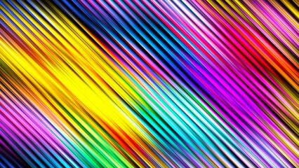 Vibrant Dynamic Rainbow Wavy Diagonal Lines Pattern