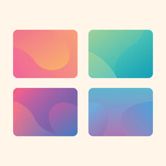 Trendy Gradient Abstract Square Backgrounds Set in Vibrant Colors