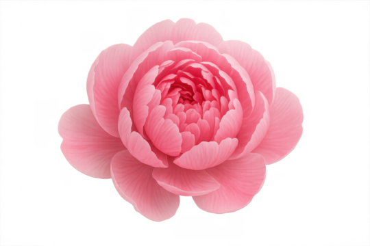 Pink peony flower blooming transparent background - Powered by Adobe