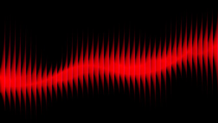 abstract black and intense red horizontal audio wave background