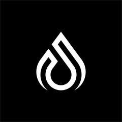 A dynamic, elegant logo with the letter "d" in a water drop. Perfect for modern beverage brands, eco-tech, or health and clean water companies.