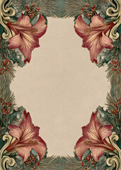 Vintage Christmas Frame Borders