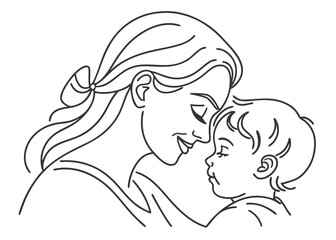 mother and baby vector illustration