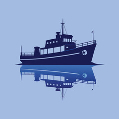 Obraz premium A boat logo design