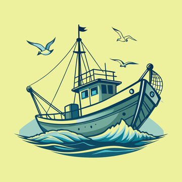 A boat logo design