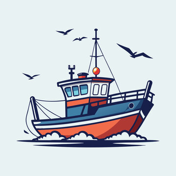 A boat logo design
