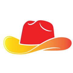 Cowboy hat vector illustration on white background