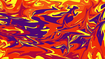Vibrant Abstract Marble Swirl Background in Orange, Yellow, and Purple