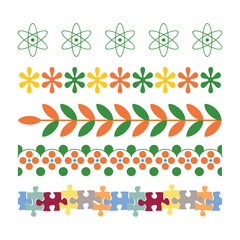 Vibrant abstract geometric design with bold colors and clean lines