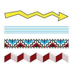 Abstract geometric design with vibrant color palette and bold typography