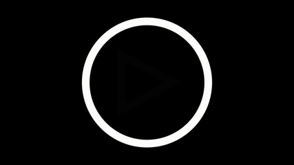 Play button in animation in a circle. - Powered by Adobe