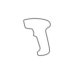 Barcode scanner outline retail device symbol