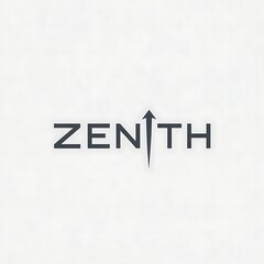 Modern ZENITH logo with upward arrow signifies peak performance, success, and forward momentum in business and technology