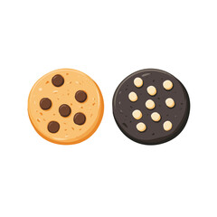 A modern element in vector and EPS format. icon clipart, Minimalistic 2D flat icon featuring a cookies, clean vector design, simple illustration style, isolated on a white background
