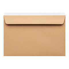 Brown paper envelope with open flap, ideal for sending messages.