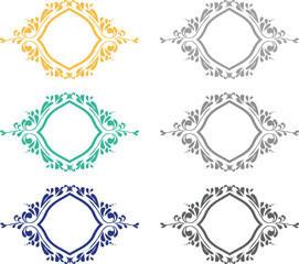 Elegant Flourish Frame Vector Pack - Retro Calligraphic Borders