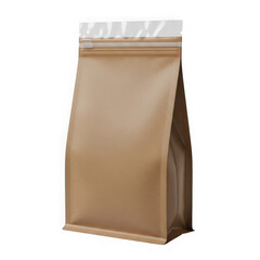 Blank kraft paper stand up pouch with zipper for food packaging