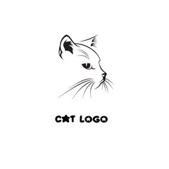modern minimize cat foot logo