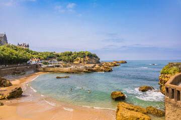 Les rochers de Biarritz au pays Basque en France