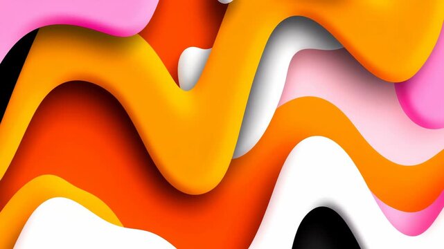 Smooth animation of colorful wavy stripes creating a mesmerizing visual experience