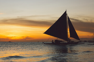 Boracay beach at sunset - Philippines