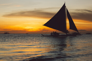 Boracay beach at sunset - Philippines