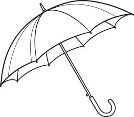 Open umbrella silhouette illustration silhouette