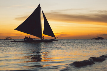 Boracay beach at sunset - Philippines