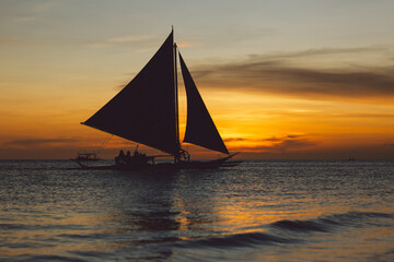 Boracay beach at sunset - Philippines