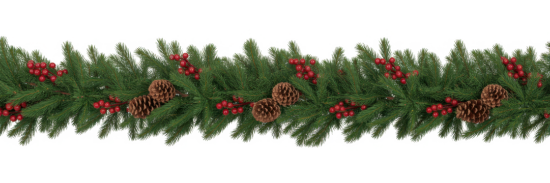 Christmas frame of tree branches
