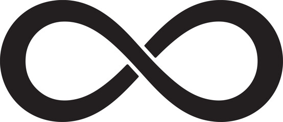 Black infinity symbol silhouette