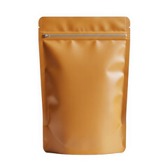 Blank golden stand-up pouch with reclosable zipper packaging