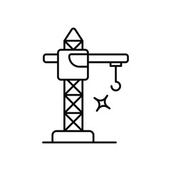 Crane icon design with white background stock illustration