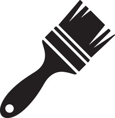 Black silhouette of a paint brush silhouette