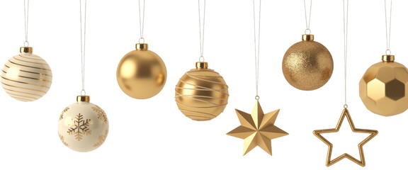Golden Christmas balls
