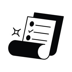 Checklist icon design with white background stock illustration