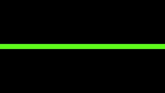 Black bars slide in from the top and bottom, clossing and opening green screen chroma key background. This animated loop is perfect for chroma keying, Animation of opening and closing the grate.