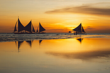 Boracay beach at sunset - Philippines