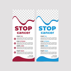 Medical rollup banner design vector file